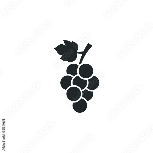 grapes icon template color editable. grapes fruit symbol vector sign isolated on white background illustration for graphic and web design.