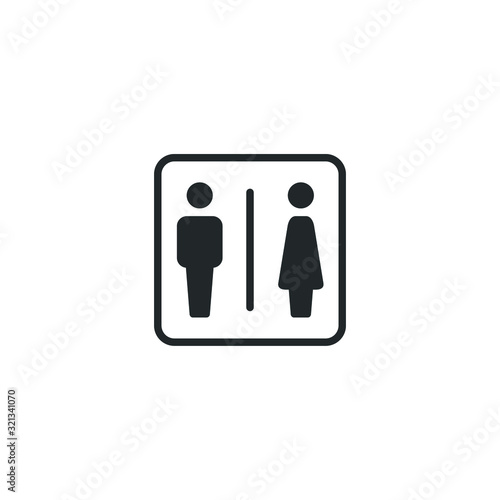 Toilet icon template color editable. Bathroom symbol vector sign isolated on white background illustration for graphic and web design.