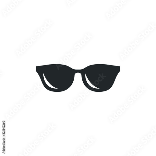 Glasses black silhouette icon template color editable. Glasses symbol vector sign isolated on white background illustration for graphic and web design.