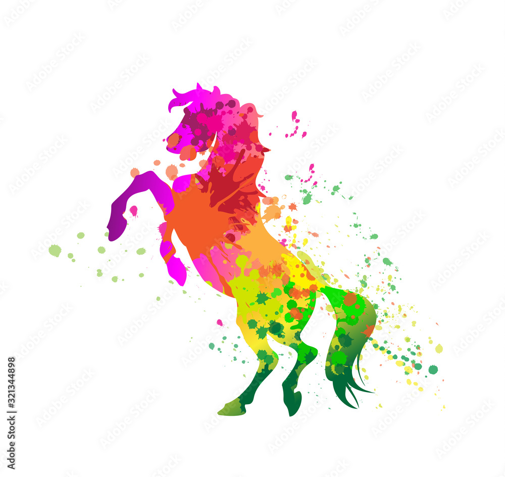Horse logo design. Use it for makeing web or print posters for equine competitions or stable. Vector illustration.
