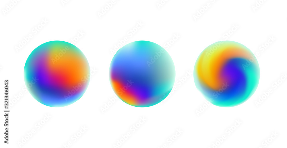 Abstract poster design. Bubble shapes isolated. Vector illustration.