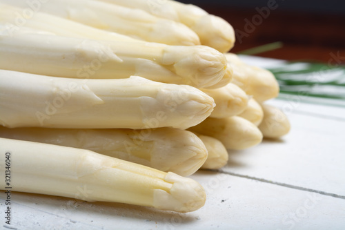 High quality white asparagus vegetable ready to cook