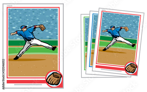 Baseball card relief pitcher