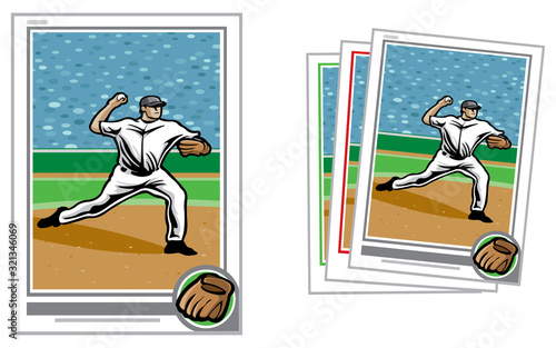 Baseball card pitcher
