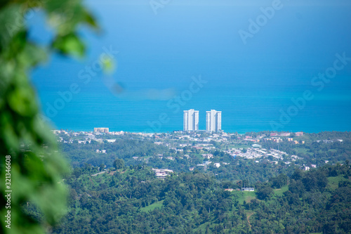 Ocean View Landscape with Views of the City in the Distande photo