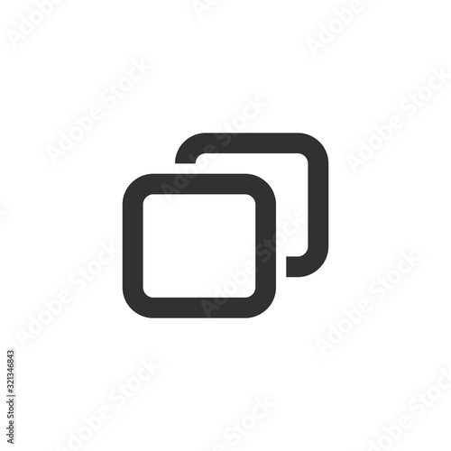 Add new tab, slide, or section line art vector icon for apps and websites. Stock Vector illustration isolated on white background. photo