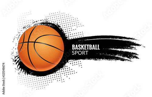 Basketball poster sport flyer. Vector basketball tournament league template background design