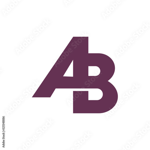 Initial letter ab or ba logo vector templates
