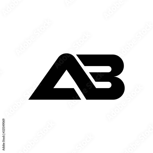 Initial letter ab or ba logo design template