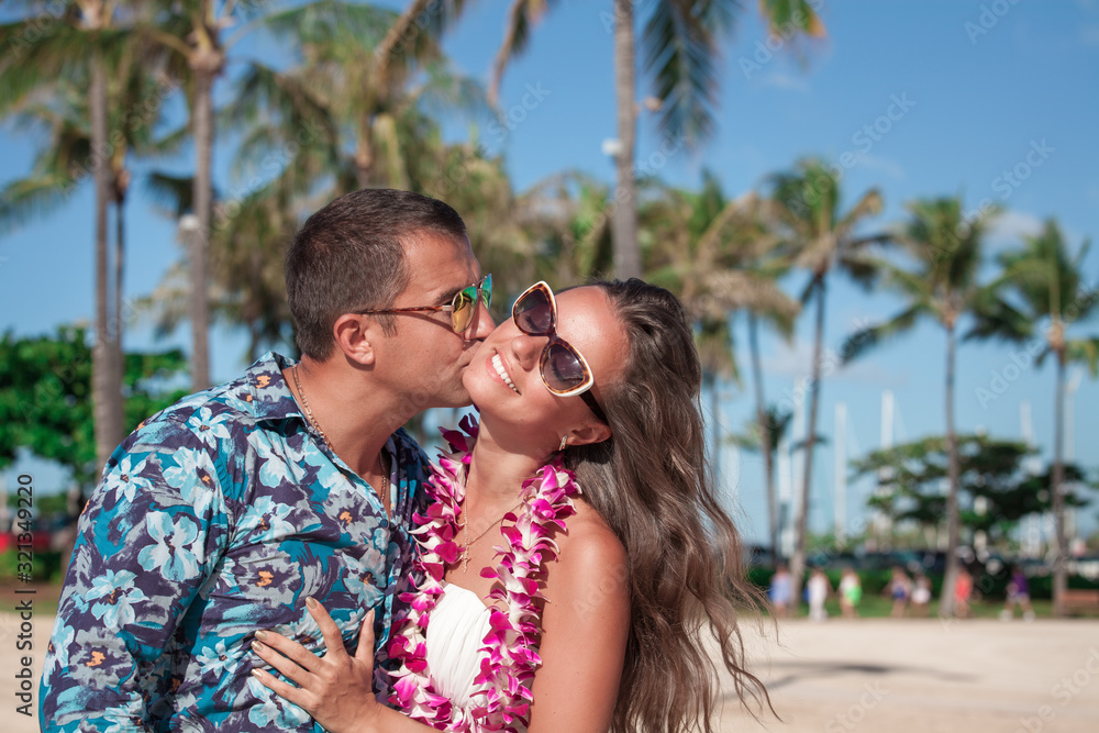 Happy couple on Hawaii vacation. Happy couple on Hawaii vacation.