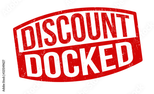 Discount docked sign or stamp