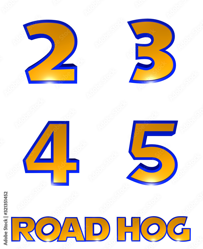 Road Hog Alphabet - 3D Illustration Road Hog Alphabet - 3D Illustration