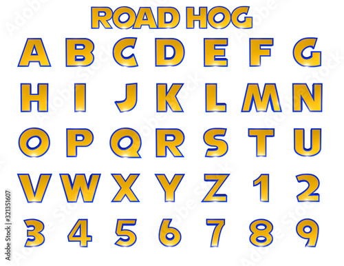 Road Hog Alphabet - 3D Illustration
