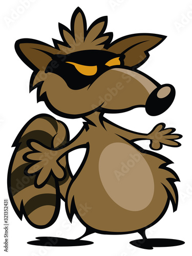 Raccoon cartoon character