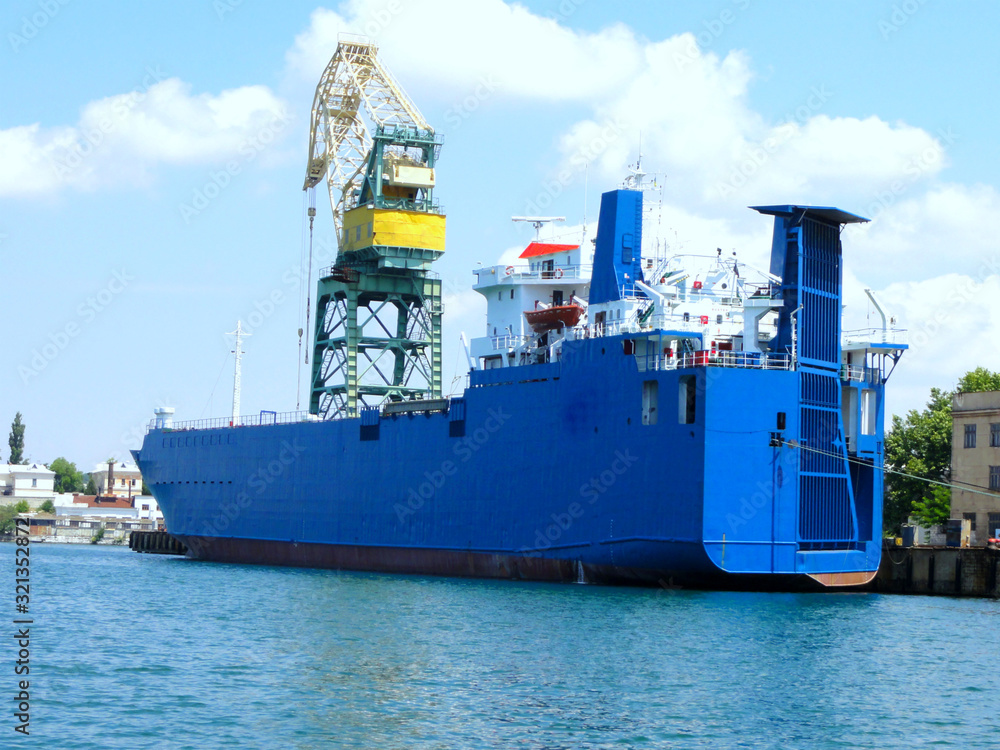 Fototapeta premium Sea boats, lifeboats. Sailboats. Repair and loading of ships.Sea.Submarine.