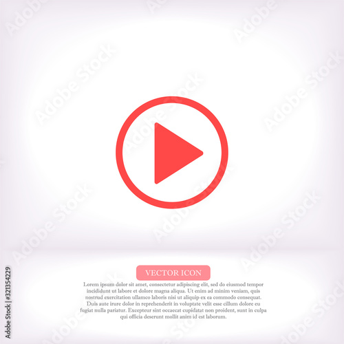 Free Download Play vector icon , lorem ipsum Flat design - GFXLoad