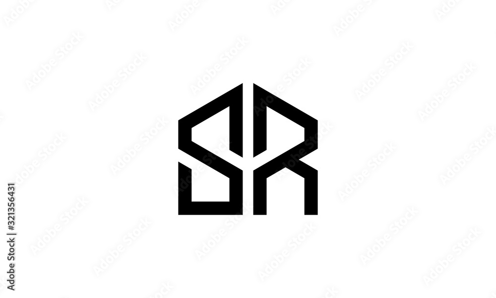 initial S and R with house home shape logo design concept initial S and R with house home shape logo design concept