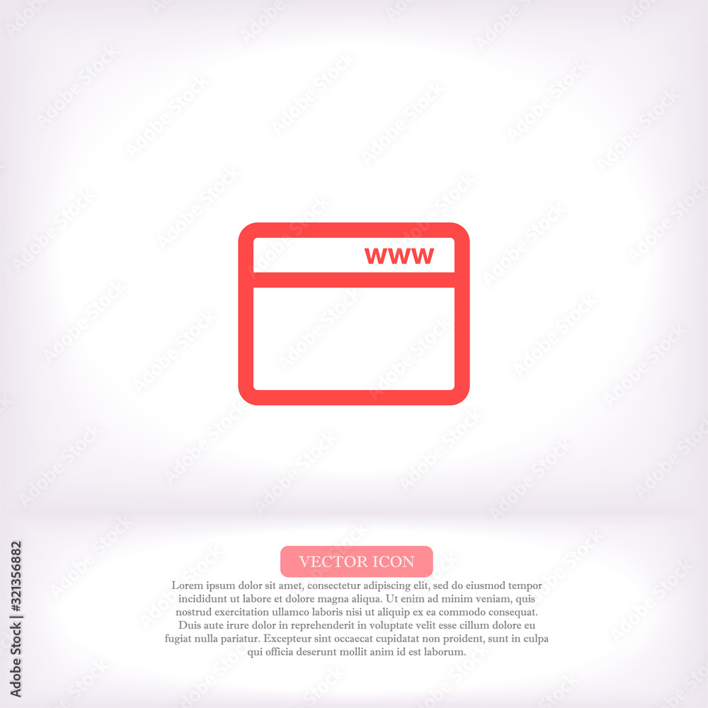 Webpage vector icon , lorem ipsum Flat design Webpage vector icon , lorem ipsum Flat design