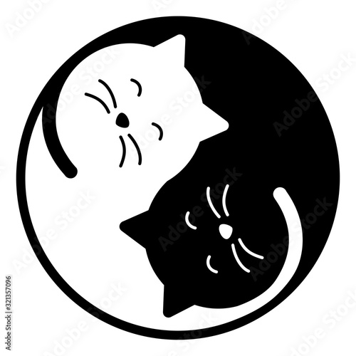 Cat yin and yang