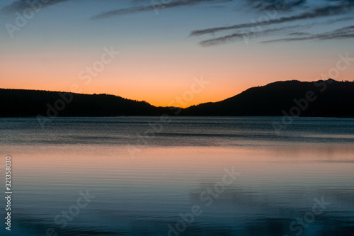 Sunset  Big Bear Lake  California  USA