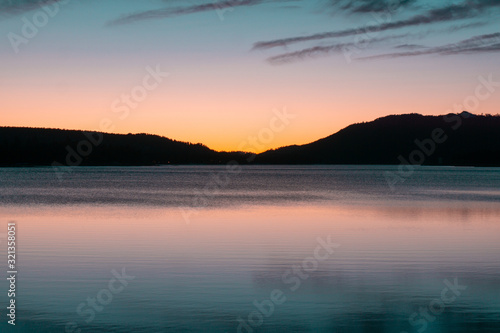 Sunset  Big Bear Lake  California  USA