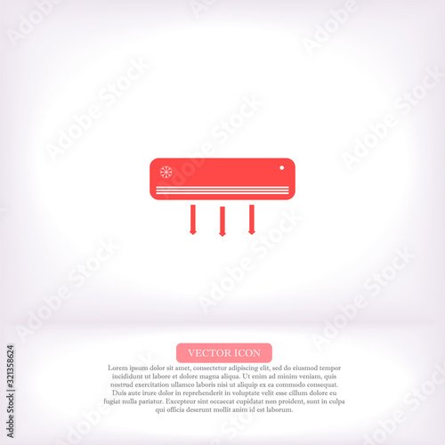 Conditioning vector icon , lorem ipsum Flat design