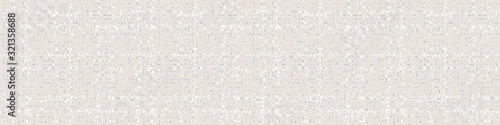 Natural greige ecru woven linen texture border background. Old raw flax fibre seamless pattern. Organic yarn close up weave fabric ribbon trim. Fine textured canvas. Cloth effect banner