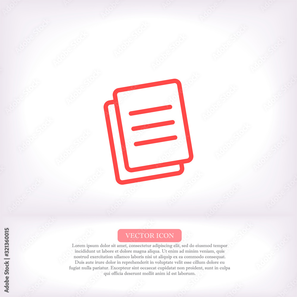 Vector icon documents , lorem ipsum Flat design Vector icon documents , lorem ipsum Flat design