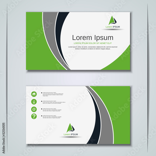 Modern business visiting card vector design template