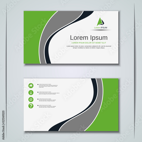 Modern business visiting card vector design template