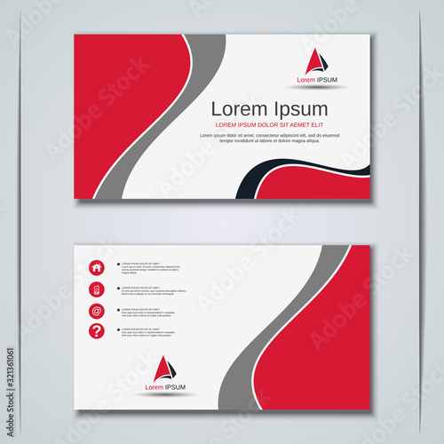 Modern business visiting card vector design template