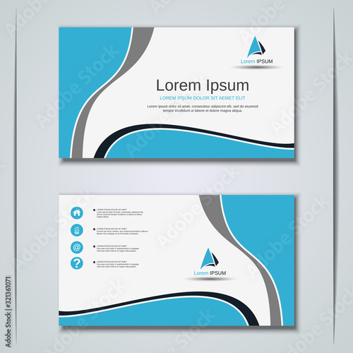 Modern business visiting card vector design template