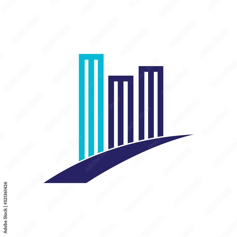 Obraz premium building logo vector