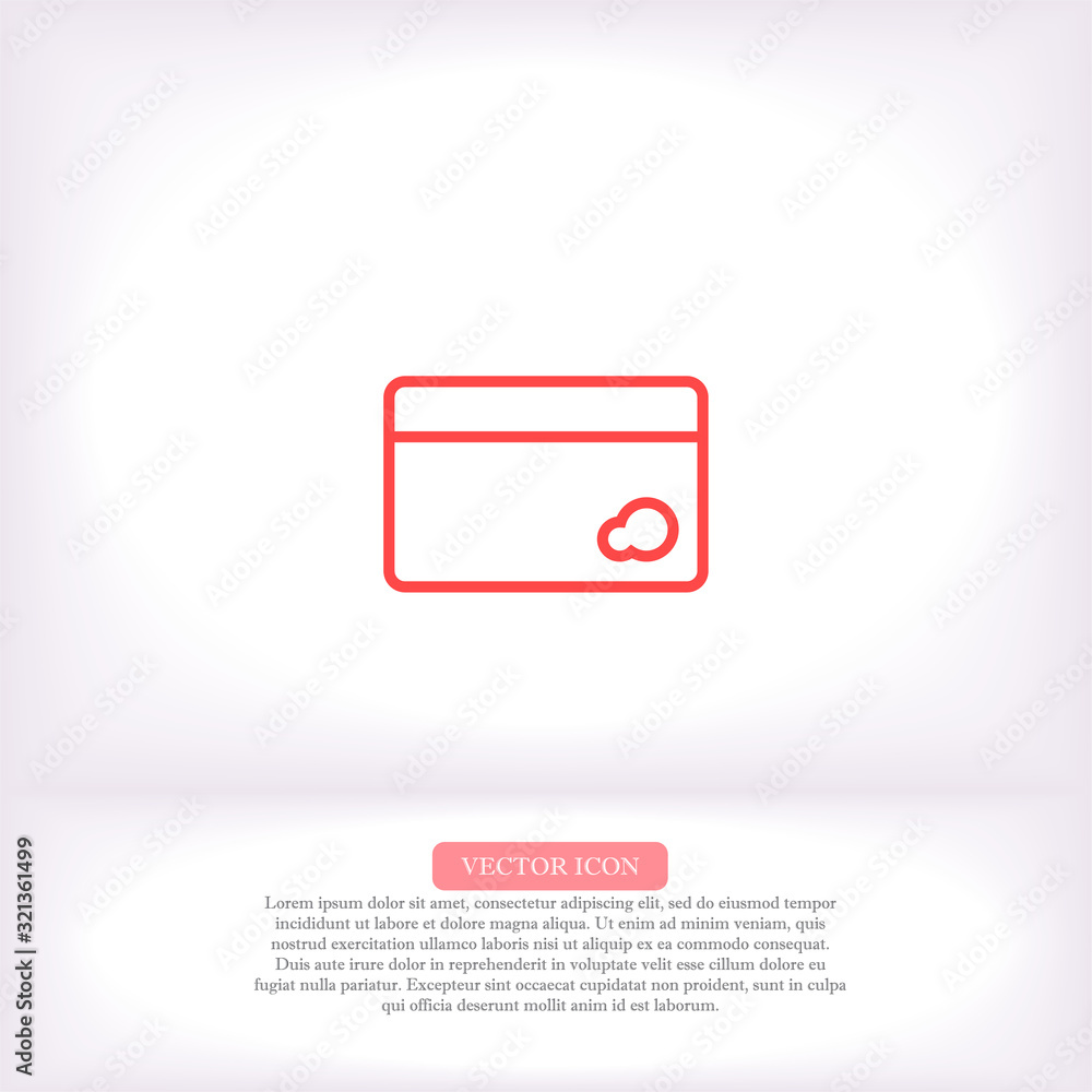 Credit card icon , lorem ipsum Flat design Credit card icon , lorem ipsum Flat design