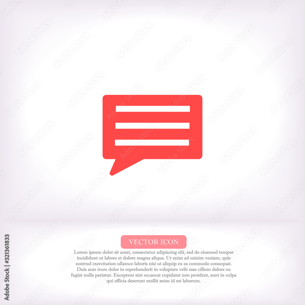 Chat sms vector icon , lorem ipsum Flat design Chat sms vector icon , lorem ipsum Flat design