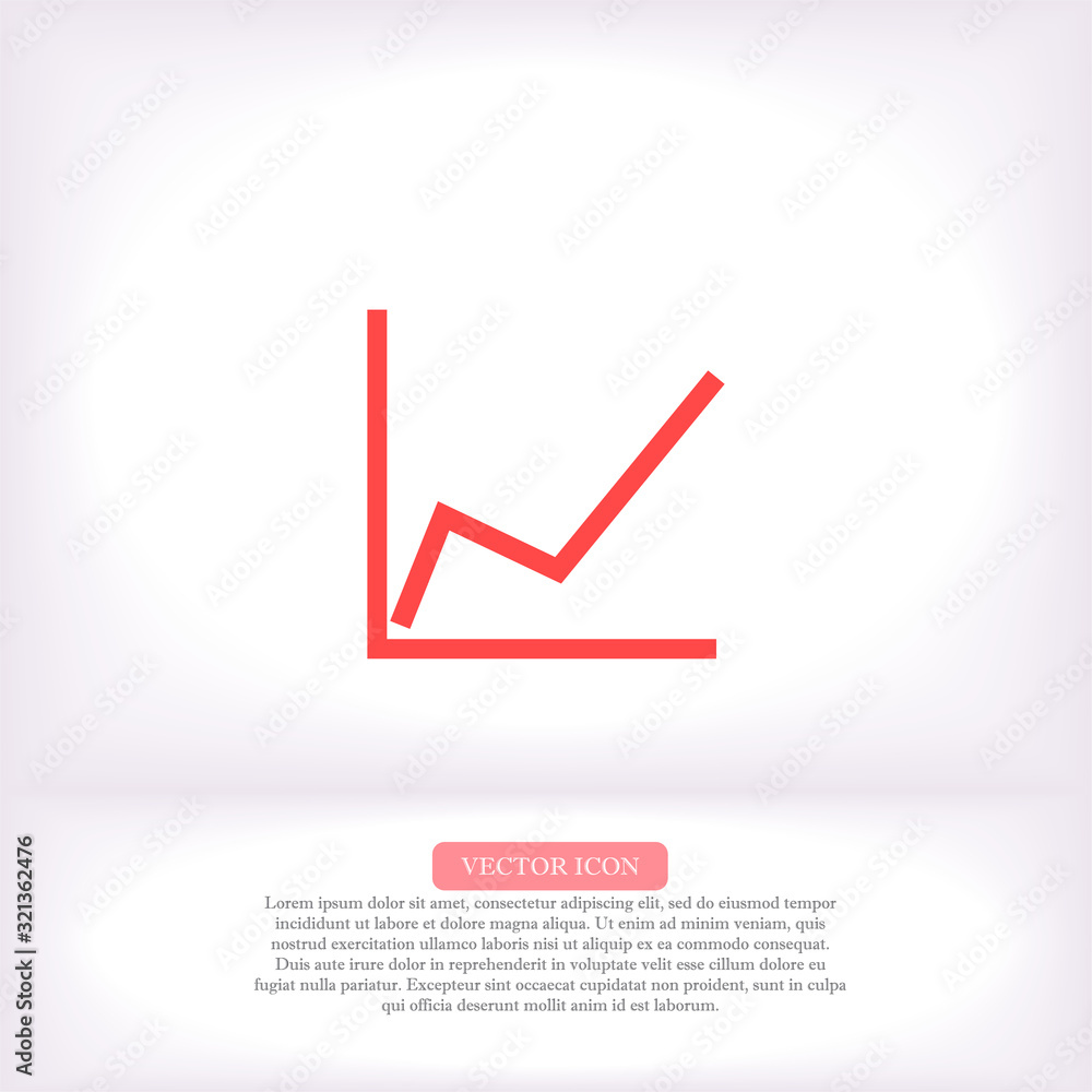 Chart vector icon , lorem ipsum Flat design Chart vector icon , lorem ipsum Flat design
