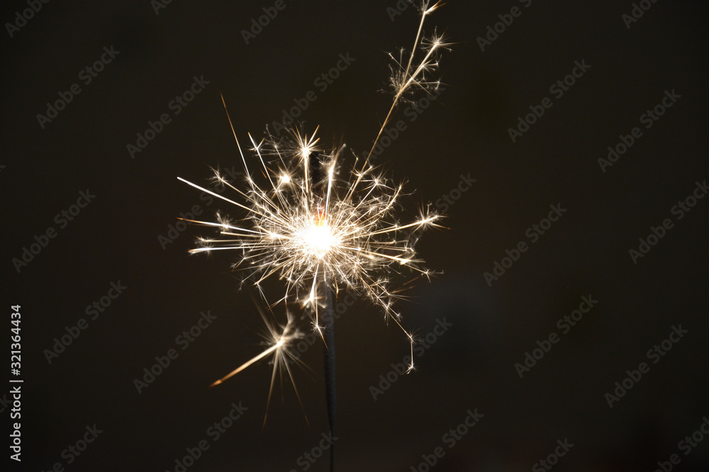 Fototapeta premium sparkler on black background