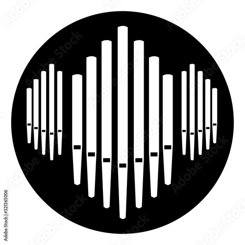 Pipe organ instrument button