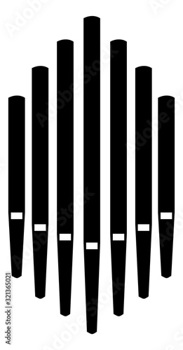 Pipe organ instrument silhouette