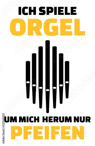 Pipe organ instrument icon german