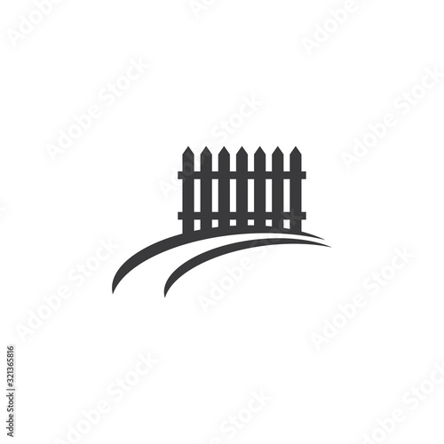 Fence logo icon vector