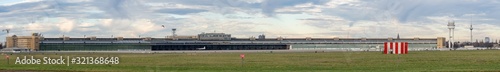 Photography beautiful panorama view about the closed,  former berlin tempelhof airport