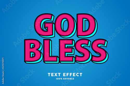 Red and teal blue text effect, editable text