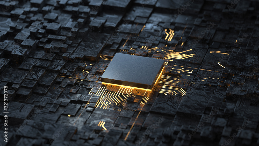 Central Computer Processors Cpu Concept 3d Rendering Conceptual Image Central Computer Processors Cpu Concept 3d Rendering Conceptual Image