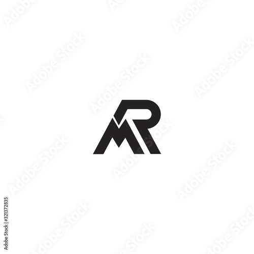 MR M R Letter Logo Design Template