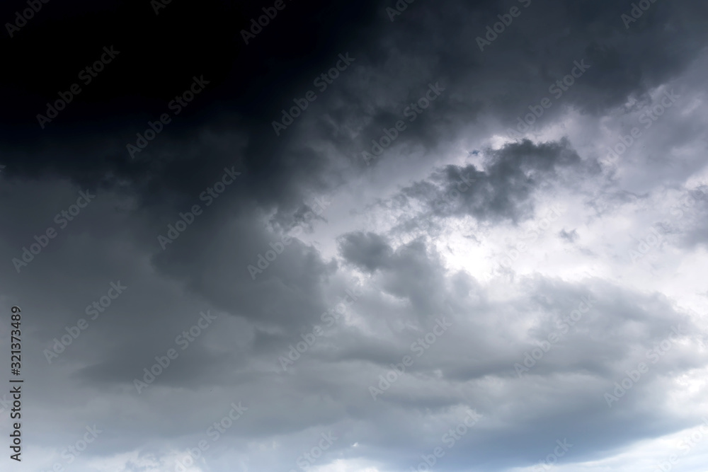 Fototapeta premium Black clouds. Rain Clouds on the sky