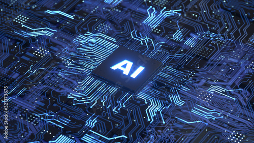 AI,Circuit board,Artificial Intelligence concept