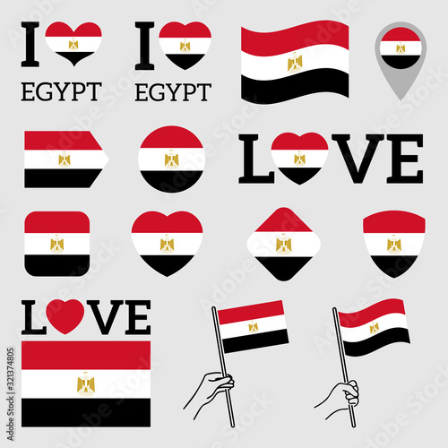 Flag of Egypt. Set of vector Flags Free Download Flag of Egypt. Set of vector Flags - GFXLoad