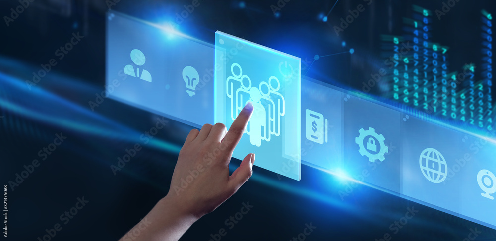 Business, Technology, Internet and network concept. Human Resources HR management recruitment employment headhunting concept. Business, Technology, Internet and network concept. Human Resources HR management recruitment employment headhunting concept.