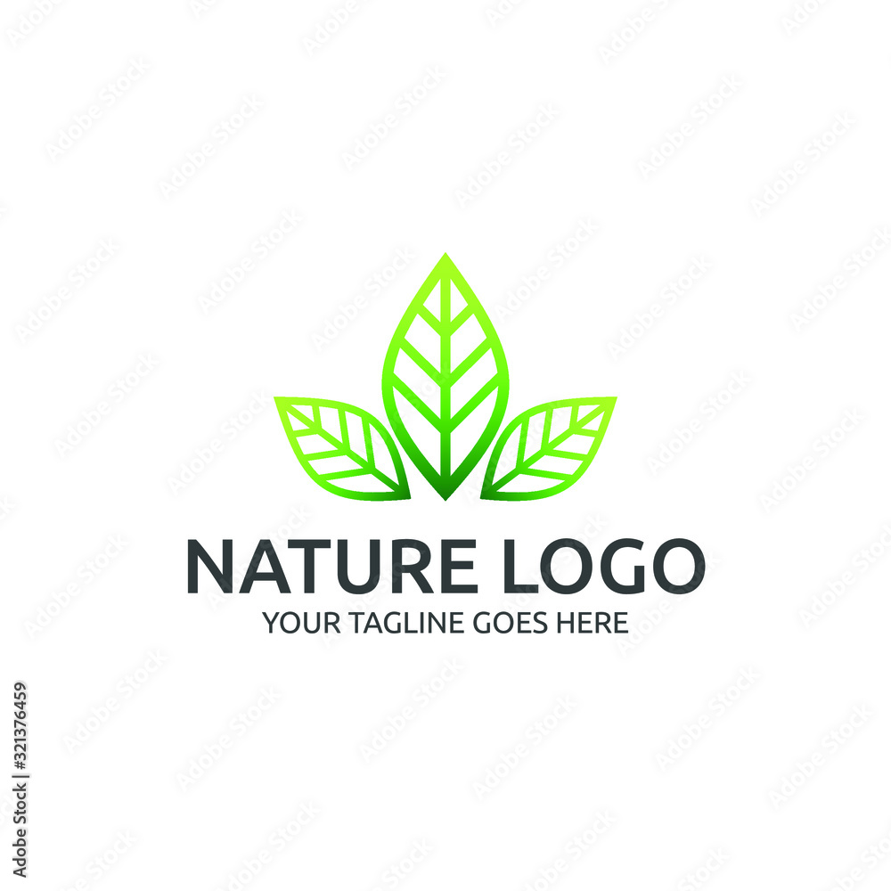 Leaf Logo Vector Template Design Illustration Leaf Logo Vector Template Design Illustration